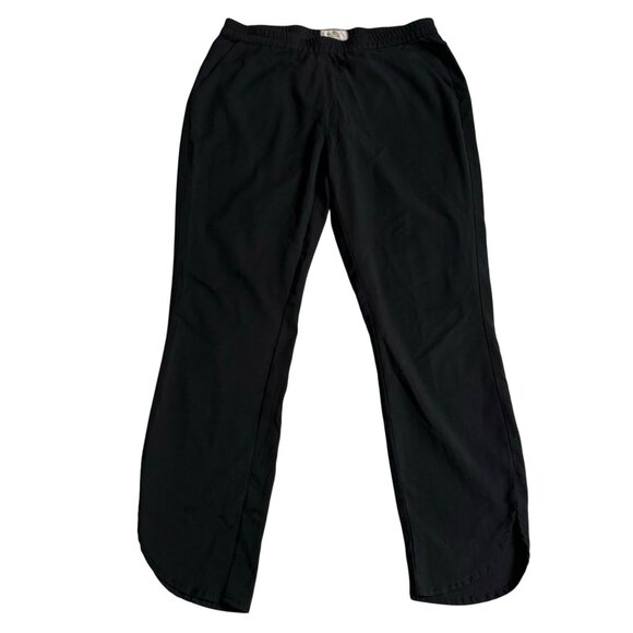 Marine Layer Allison Black Cropped Pants Small elastic waist light weight New - Picture 3 of 14